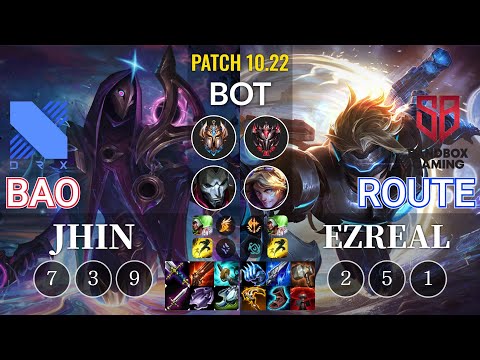 DRX BAO Jhin vs SB Route Ezreal Bot - KR Patch 10.22
