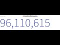 Numbers 1 100 000 000