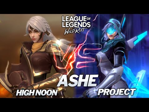High Noon Ashe VS Project Ashe Skins Comparison Wild Rift
