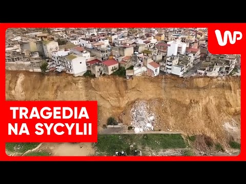 Domy runęły w przepaść. Gigantyczne osuwisko na Sycylii