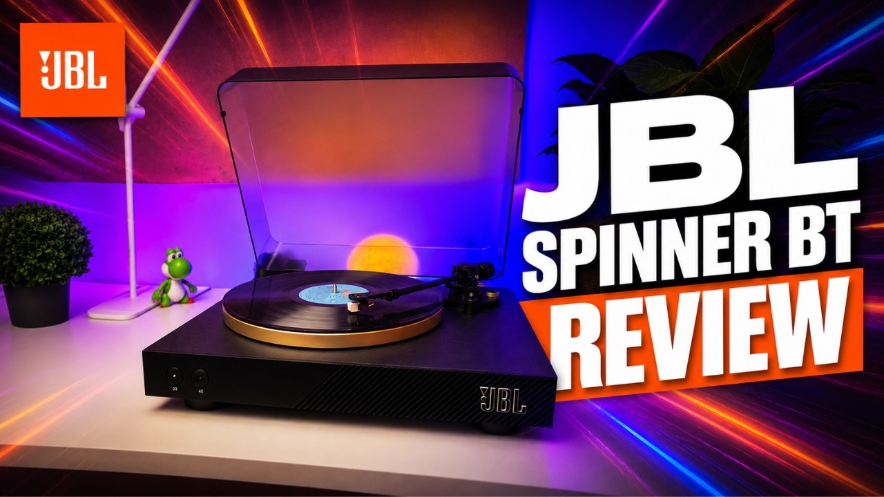 Miniatura da avaliação em vídeo de Toca Discos JBL Spinner BT Vinil Preto