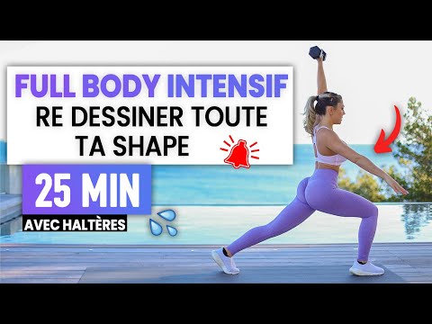 25 MIN FULL BODY INTENSIVE SHAPE SCULPTOR - Dumbbells - Justine GALLICE #OZE5
