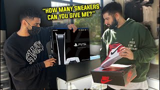 Trying To Trade My PLAYSTATION 5 For Rare Sneakers At Sneaker Store