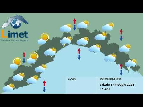 Previsioni Meteo Limet per Sabato 13 Maggio 2023 in Liguria