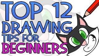 Top 12 BEGINNER Drawing Tips!! (WISH I KNEW THESE!)