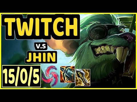 TWITCH vs JHIN - 15/0/5 KDA BOTTOM ADC GAMEPLAY - EUW Ranked DIAMOND