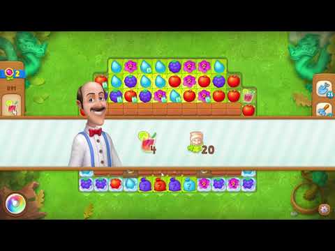 Gardenscapes 891 Level - 20 moves - NO BooSTERS
