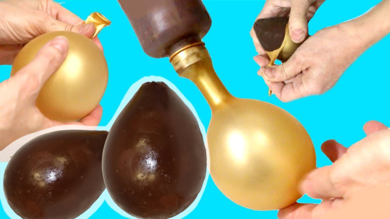 COMO HACER HUEVOS DE PASCUA DE CHOCOLATE CON GLOBOS, SIN MOLDE