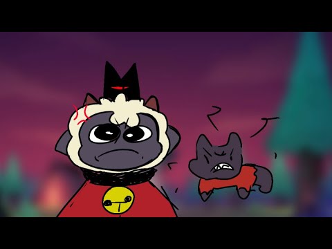 Little kitty Narinder and lamb fights for a coin - cult of the lamb animation