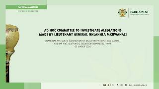 Ad Hoc Committee to Investigate Allegations made by Lieutenant General Mkhwanazi,  3 March 2026