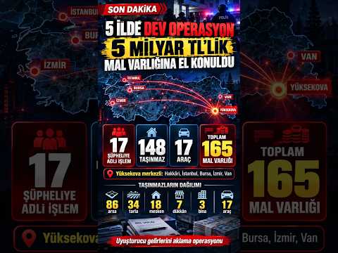 5 İlde Dev Operasyon! 5 Milyar TL'ye El Konuldu #Hakkari #Yüksekova #MASAK #UyuşturucuOperasyonu