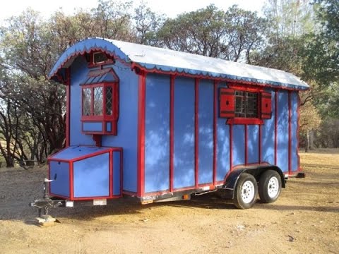 Man Simplifies by Building Custom Gypsy Wagon Tiny House