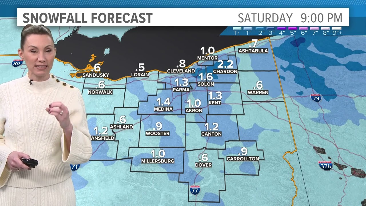 Cleveland weather: Another round of snow on Saturday in Northeast Ohio