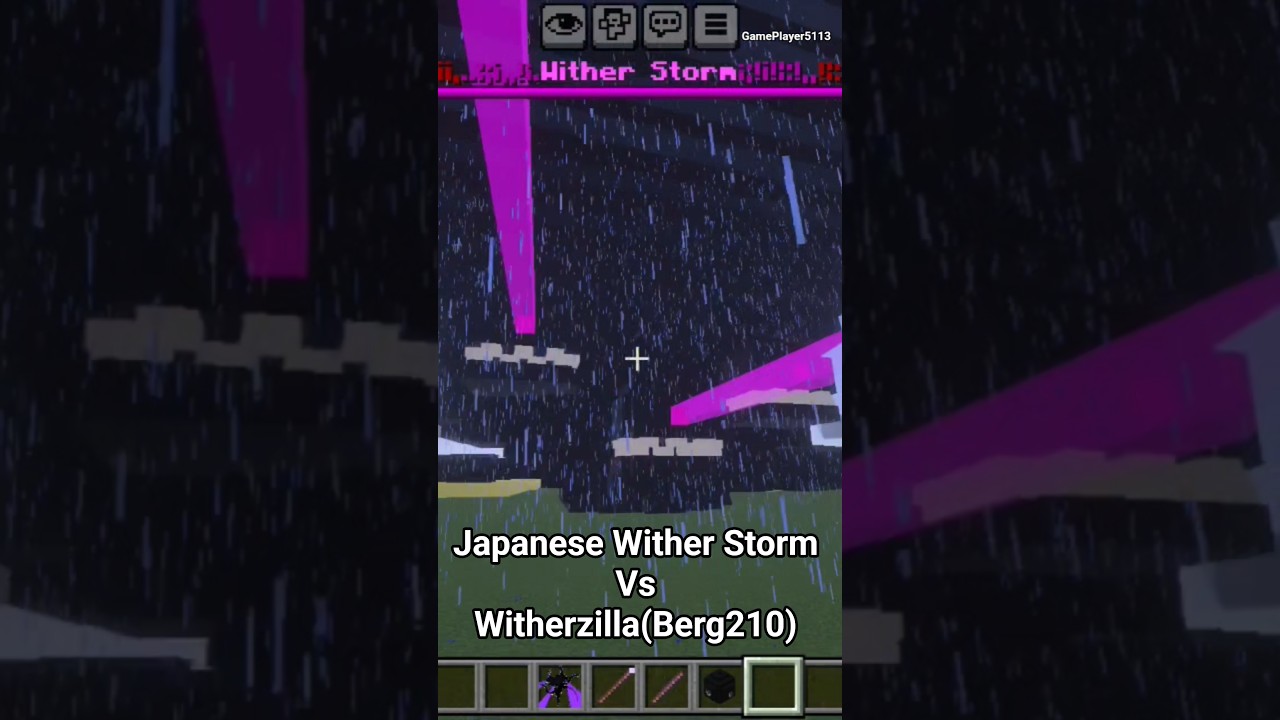 Japanese Wither Storm Vs Witherzilla(@berg210⁩) #mobbattle #mobbattles #mcpe #addon #shorts