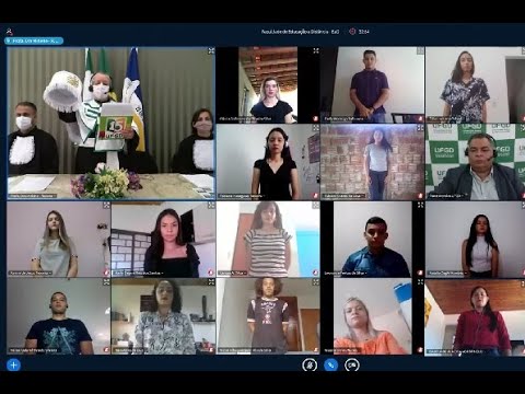 Solenidade de outorga de grau por webconferência - Gabinete UFGD