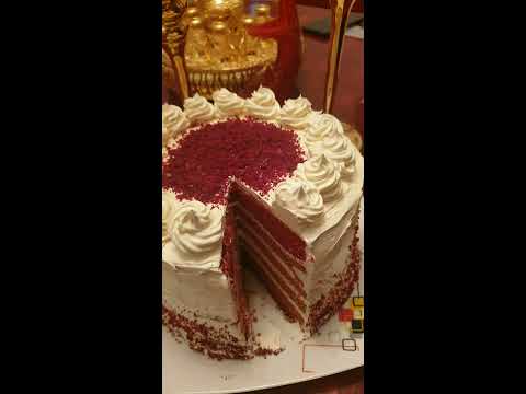 Red velvet cake on quarantine Birthday