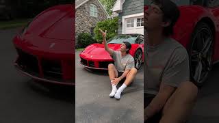 Jumping on the hood of a Ferrari 😬 - #shorts