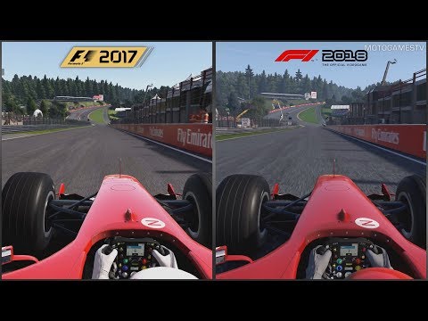 F1 2017 vs F1 2018 - Spa-Francorchamps Comparison (Ferrari F2004)