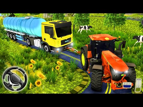 Real Cargo Tractor Trolley Simulator - Pull Tractor Farming Vehicles Drive | Android Gameplay