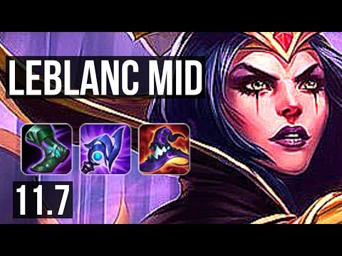 LEBLANC vs EKKO (MID) | 11/1/8, 1.3M mastery, Legendary | BR Diamond | v11.7