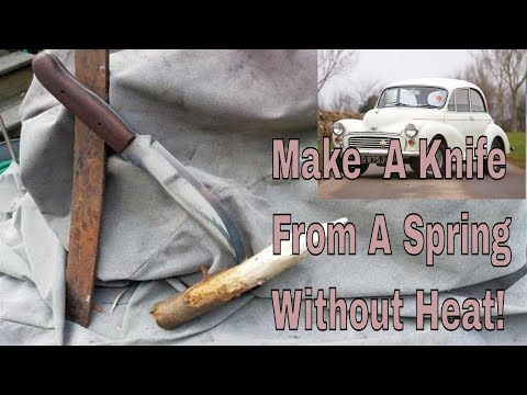 Epic Bushcraft Knife from a Morris Minor Leaf spring?