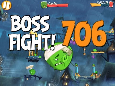 Angry Birds 2 Boss Fight 97! Chef Pig Level 706 Walkthrough - iOS, Android