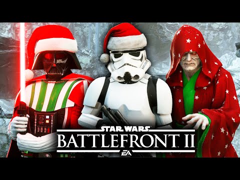 More CHRISTMAS Star Wars Battlefront 2 Mods! 🎅🎄 (Darth Vader, Palpatine Santatroopers + Snowy Endor)