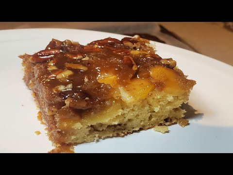 Caramel Apple Upside Down Cake | Easy Recipe using Box Cake Mix
