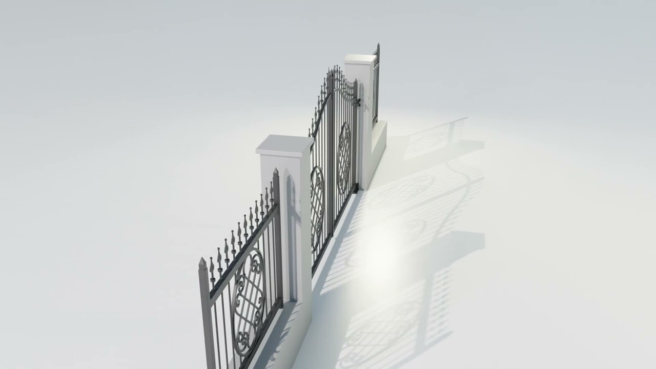 Wrought Iron Gate 5 3D Model