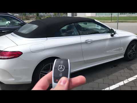 2021 Mercedes-Benz C300 cabriolet how to open the top with the key fob