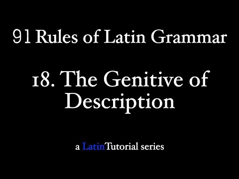 Rule 18: The Genitive of Description