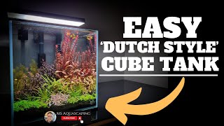 EASY DUTCH STYLE CUBE TANK AQUASCAPE SETUP - HOW TO SETUP DUTCH STYLE NANO TANK  UNS 5C RIMLESS TANK