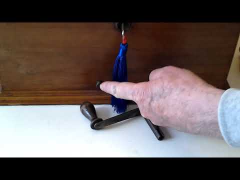 LARGE POLYPHON DISC PLAYING MUSICAL BOX  WITH  25 DISCS,  c.1800s