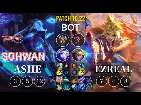 KT SoHwan Ashe vs Ezreal Bot - KR Patch 10.22