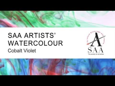 SAA Artists' Watercolour - Cobalt Violet - Demonstration