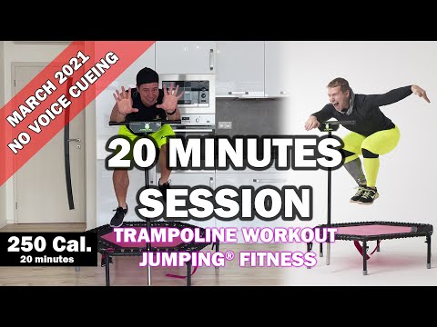 20 minutes trampoline session March 2021 - Jumping® Fitness [NO VOICE CUEING - CLEAR MUSIC]