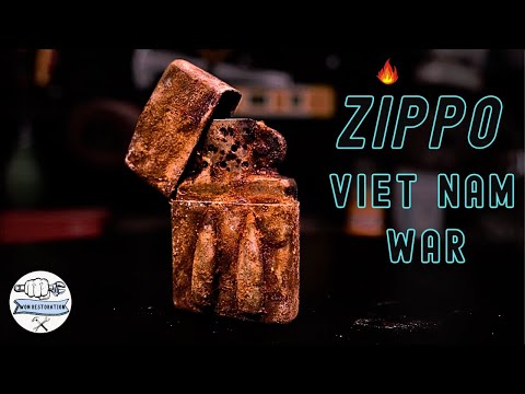 Rusty Zippo Lighter Restoration, Vietnam War - 1968-69
