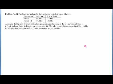 Marginal Costing Problem No.04