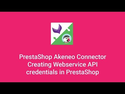 PrestaShop Akeneo Connector - API Credential