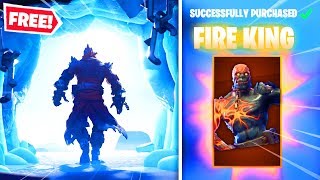 HOW TO UNLOCK "FIRE KING" IN FORTNITE! NEW "SNOWFALL" SKIN REVEALED! (Free Snowfall Skin)