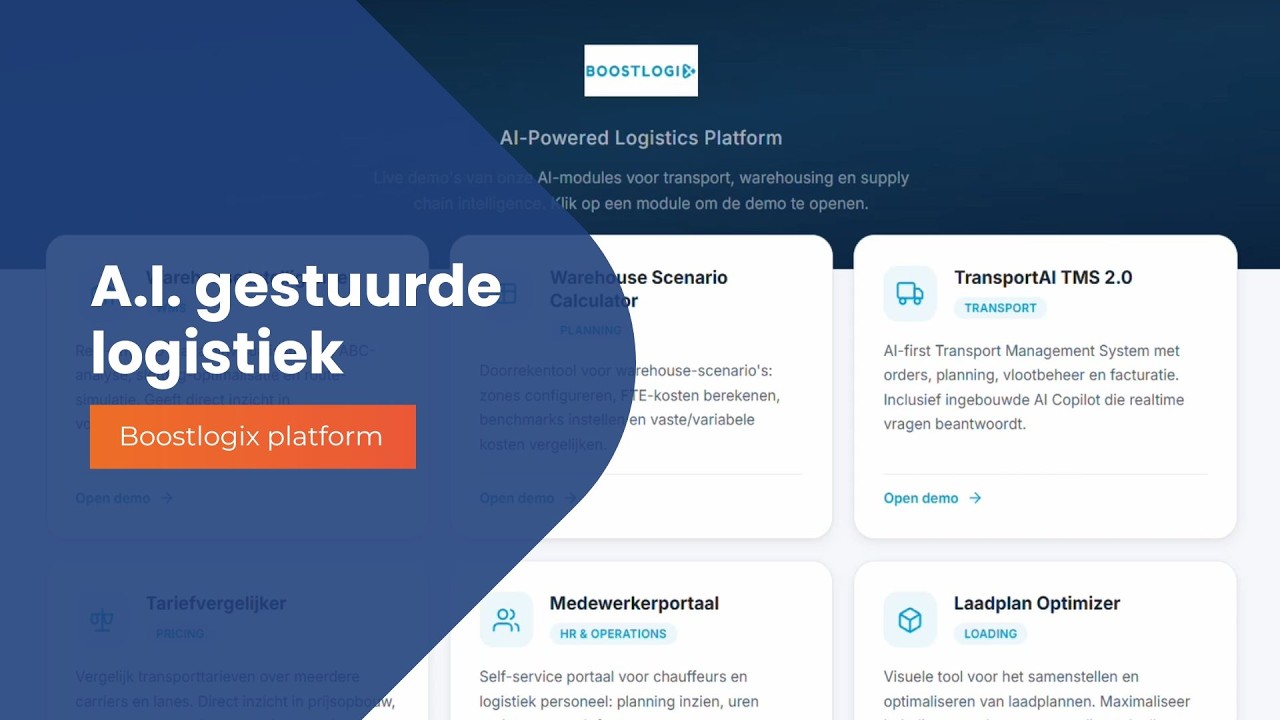 A.I. gestuurd logistiek platform