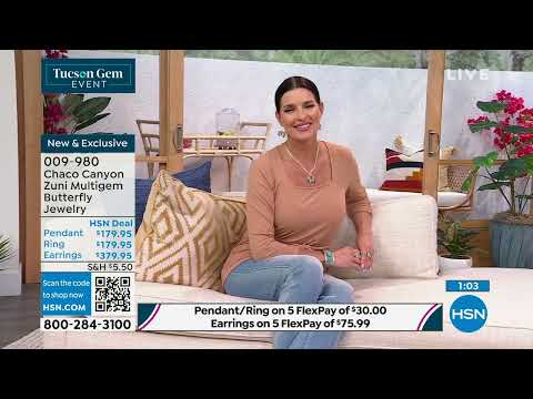 Chaco Canyon Zuni Multigemstone Butterfly Drop Earrings