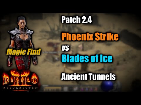 Ancient Tunnels Martial Arts Phoenix Strike vs Blades of Ice Assassin - PTR 2.4 Diablo 2 Resurrected