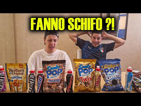 *FANNO SCHIFO?!* PROVIAMO POPCORN e BEVANDE AL GUSTO DI MERENDINE PIU' STRANI DEL MONDO