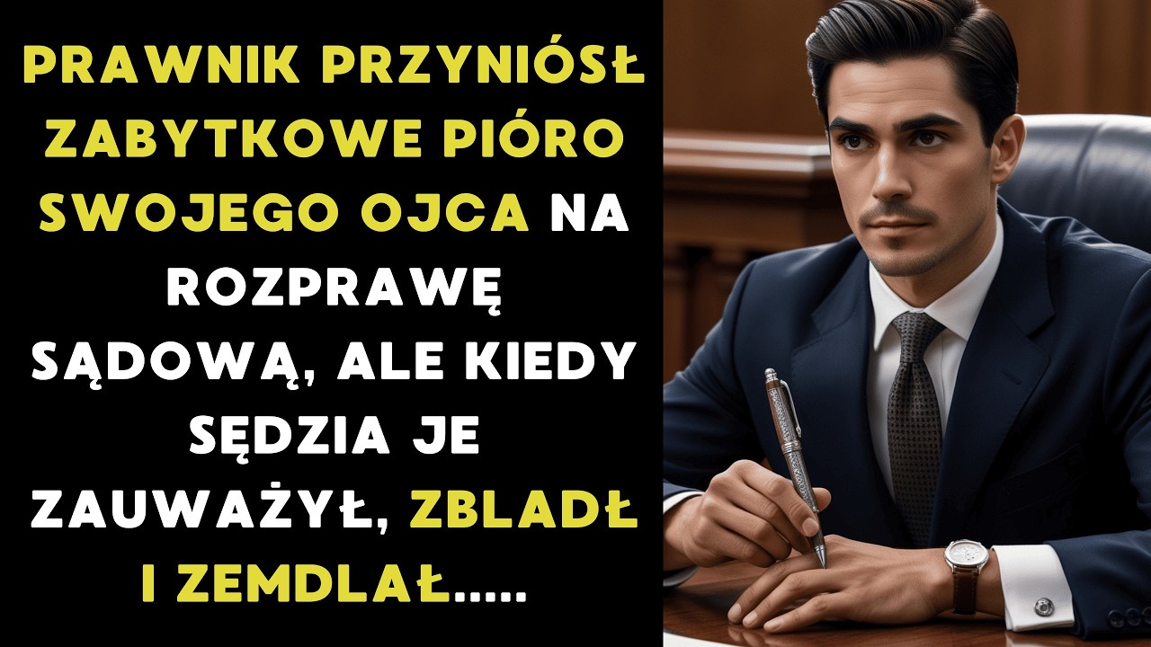 PEWIEN PRAWNIK PRZYNIÓSŁ NA ROZPRAWĘ SĄDOWĄ ZABYTKOWE PIÓRO SWOJEGO OJCA, A KIEDY SĘDZIA ZAUWAŻYŁ...
