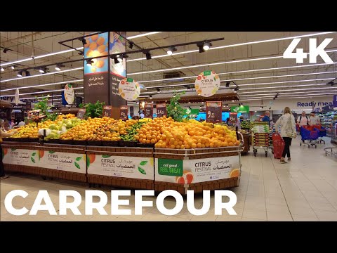 Maior supermercado Carrefour em Dubai 4K 60FPS 🇦🇪 | Emirados Árabes Unidos | Mall of Emirates