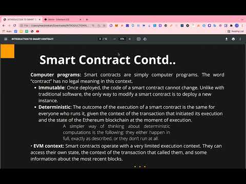 Introduction To Smart Contract By Mayowa