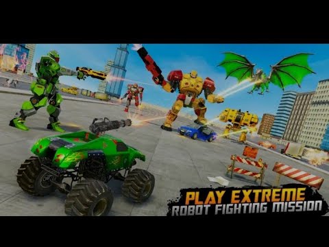 Monster Truck Robot wars - New Dragon Robot Game#3 , Robot Games 2021,Robot Games