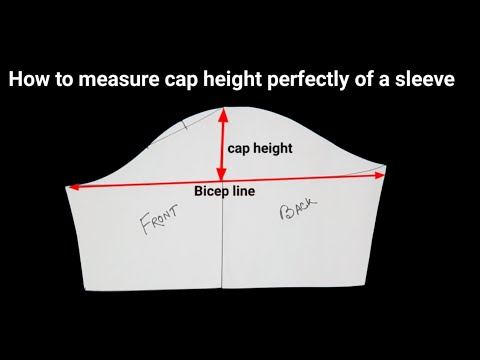 How to measure cap height perfectly of a sleeve/ sleeve cap height measurement formula