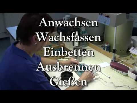 Wachsen einer Form und Gießen von Silber